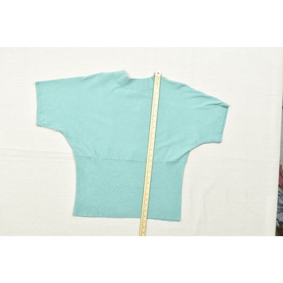 Lane Bryant Women's Plus Size 18/20 Aqua Blue Ribbed V-Neck Sweater Top - Picture 5 of 8